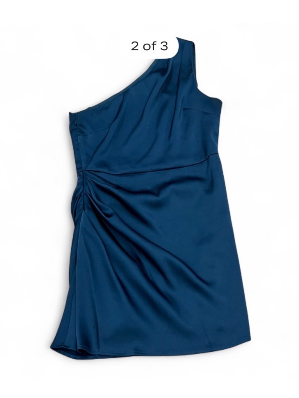 Lulu's One-Shoulder Blue Mini Dress